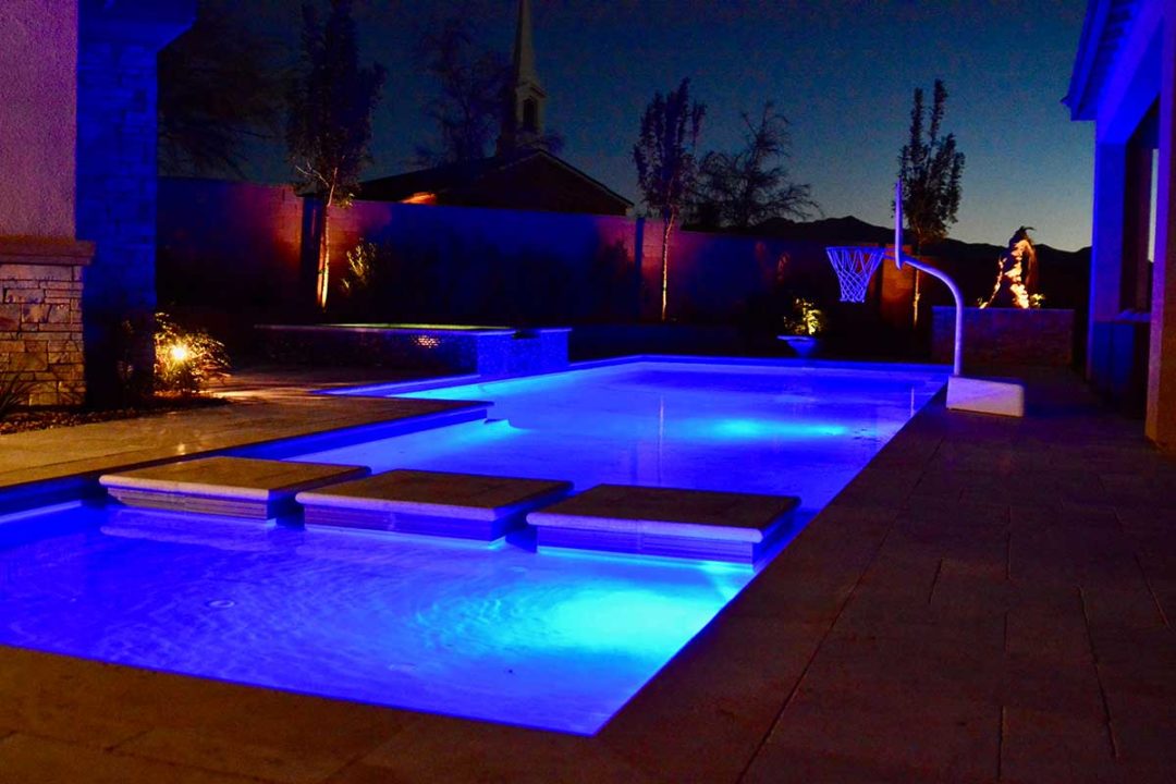 above ground pool step light