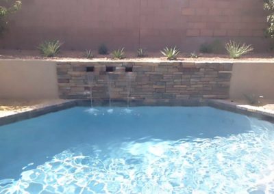Pool-features-stone-wall-copper-scuppers-vegas-1-5