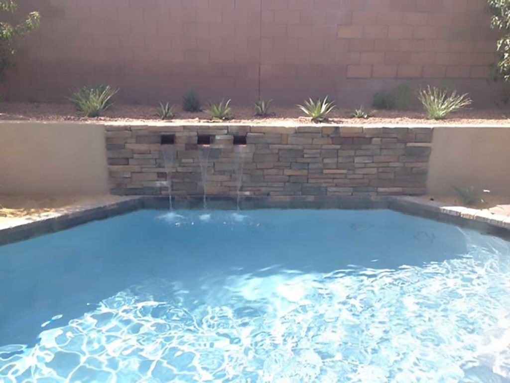 Pool-features-stone-wall-copper-scuppers-vegas-1-5 | Green O' Aces ...