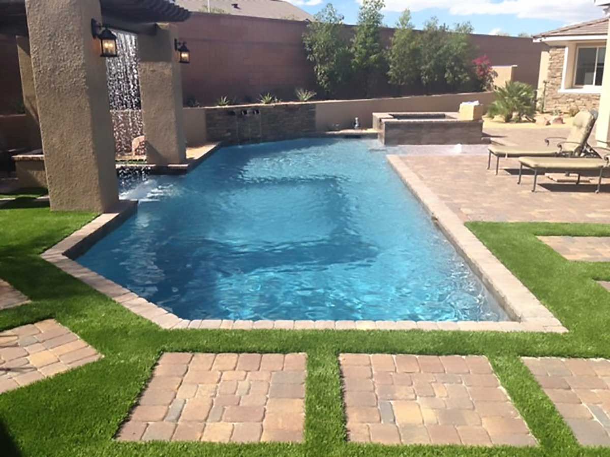 Pools-modern-rain-curtain-scuppers-vegas-60 | Green O' Aces Pools ...